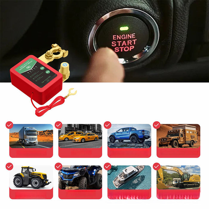 🚗⚡Διακόπτης αποσύνδεσης μπαταρίας αυτοκινήτου 12V/24V με τηλεχειριστήριο🔋-GR
