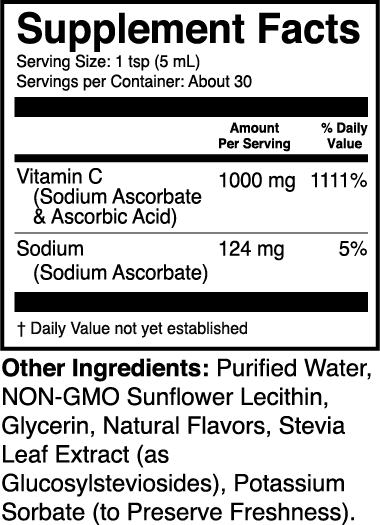 1st Phorm Liposomal Vitamin C – Supplement Facts