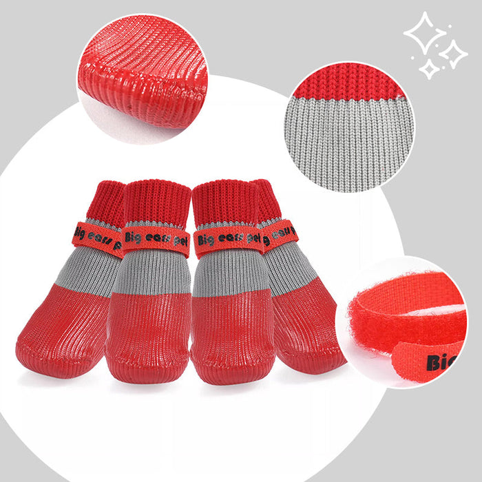 🐶2 pares de calcetines antideslizantes impermeables para perros-ES