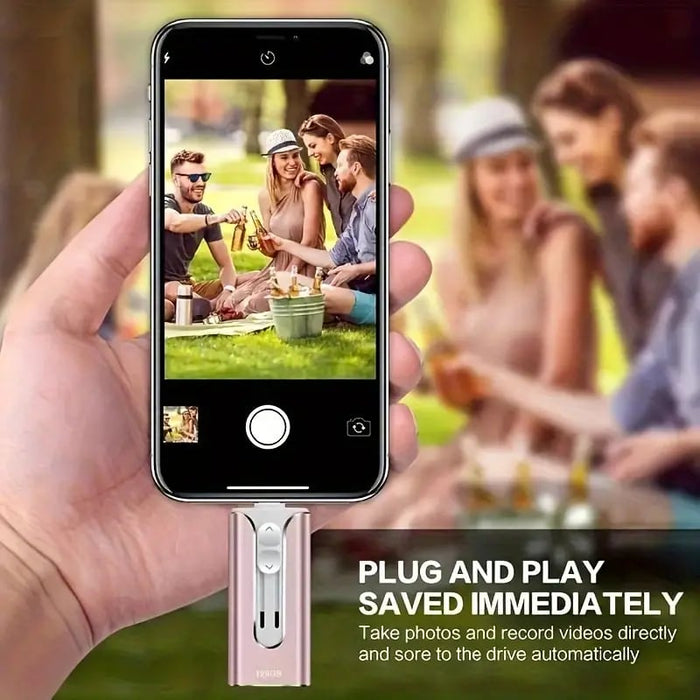 32~256GB Micro USB + 8-pinski + USB 3.0 4 v 1 U-disk za mobilni telefon in računalnik-SI