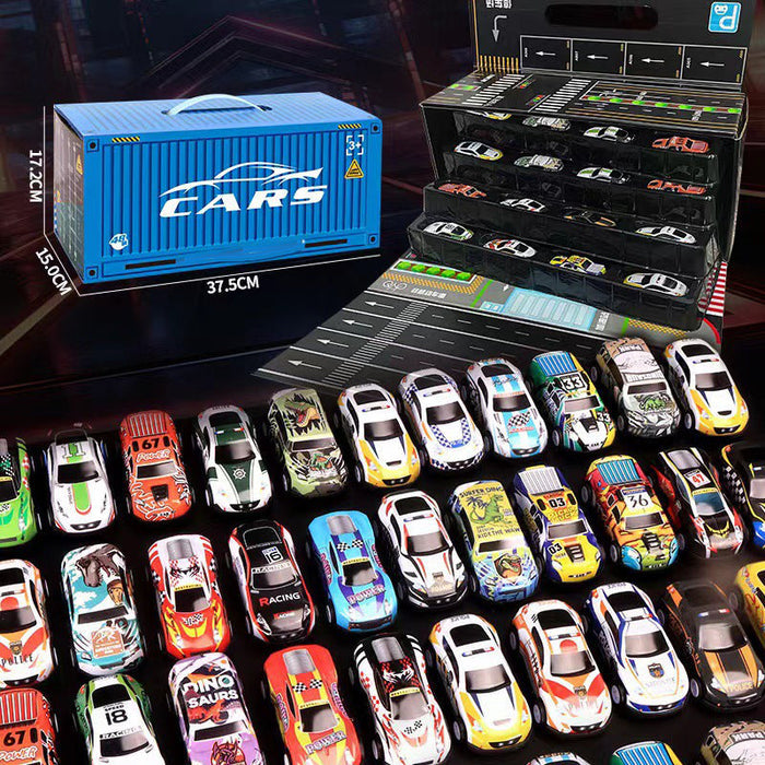 Mėlyna / 24 žaisliniai automobiliai / Tik žaislinių automobilių rinkinys
