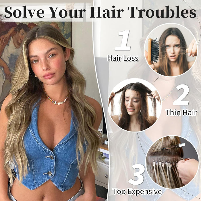 💖 ¡50% de descuento ahora! Peluca larga ondulada con degradado para mujer: aspecto natural, gorro ajustable y fibras resistentes al calor para un estilo diario.-ES