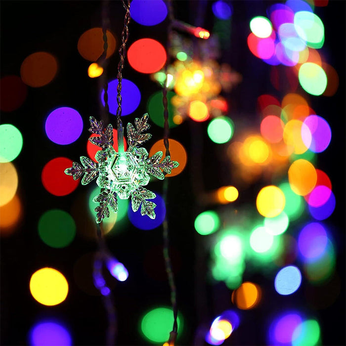 📢📢¡50% DE DESCUENTO!⏰⏰Luces LED de cortina con forma de copo de nieve-ES