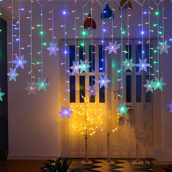 📢📢¡50% DE DESCUENTO!⏰⏰Luces LED de cortina con forma de copo de nieve-ES