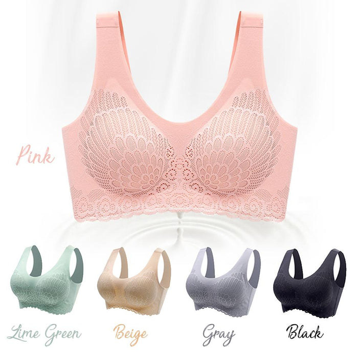 5D Wireless Contour Bra For All Day Support Breathable Comfort For Active Women Natural Latex Cushioned Lift