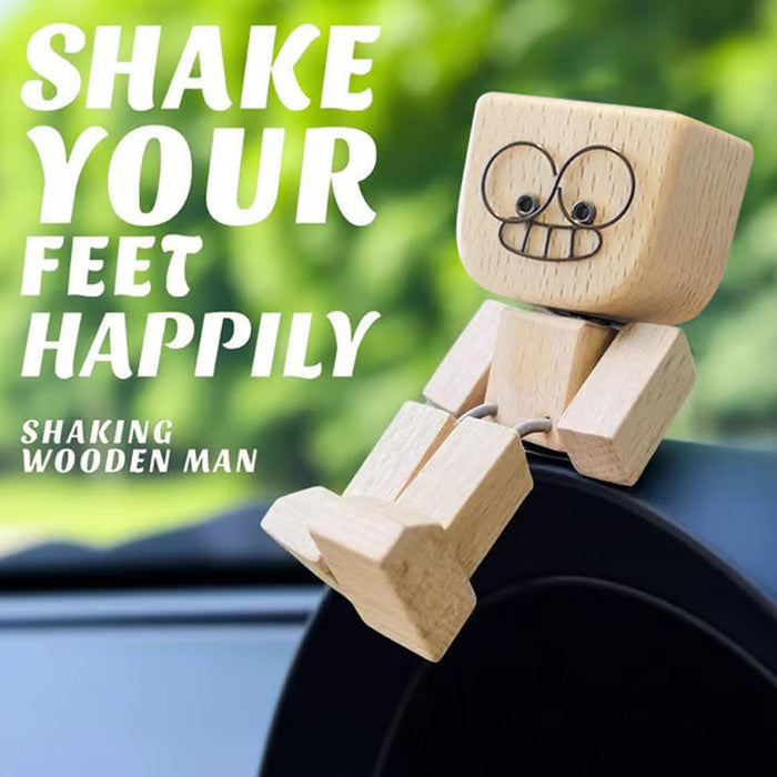 Adorable figurita de madera que se mueve con 12 expresiones faciales diferentes.-ES