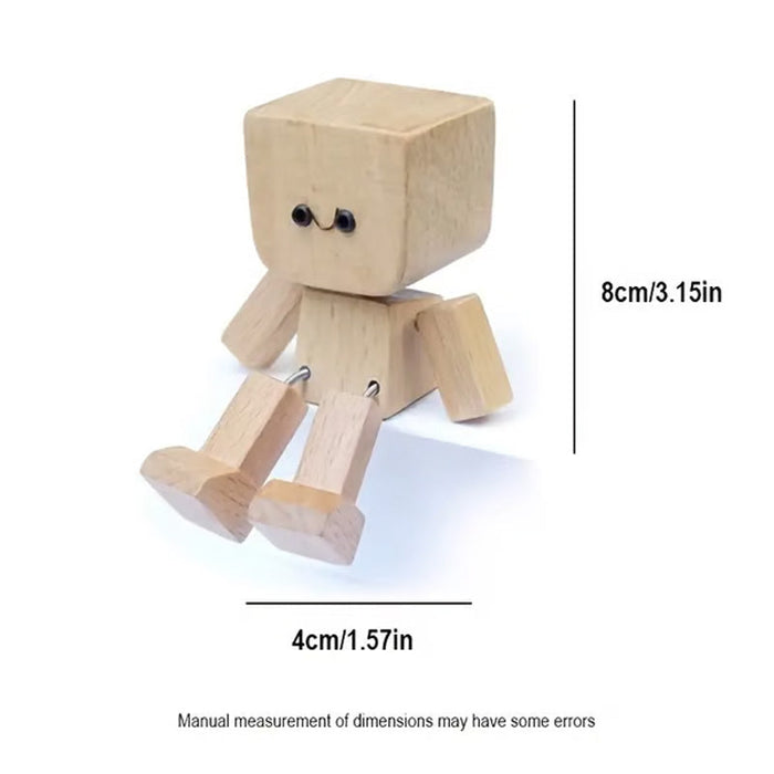 Adorable figurita de madera que se mueve con 12 expresiones faciales diferentes.-ES