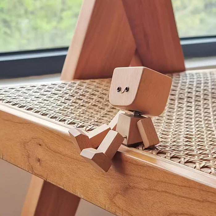 Adorable figurita de madera que se mueve con 12 expresiones faciales diferentes.-ES