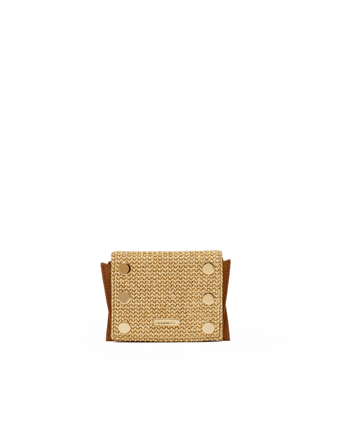 Allen-Wallet-Cocoa-Raffia-G-Front-View