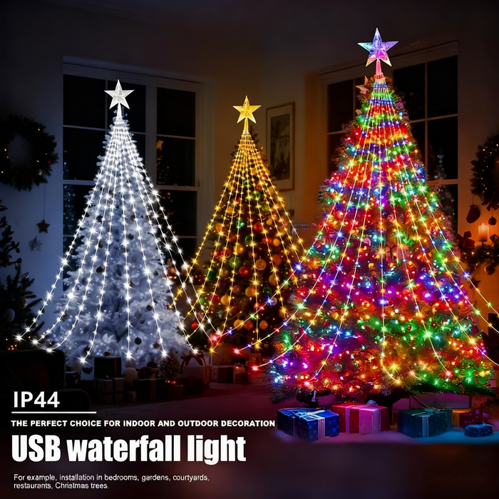 🎁Ankstyvas šventinis išpardavimas su 50 % nuolaida🎄„Starlight Cascade“ kalėdinės lemputės-LT