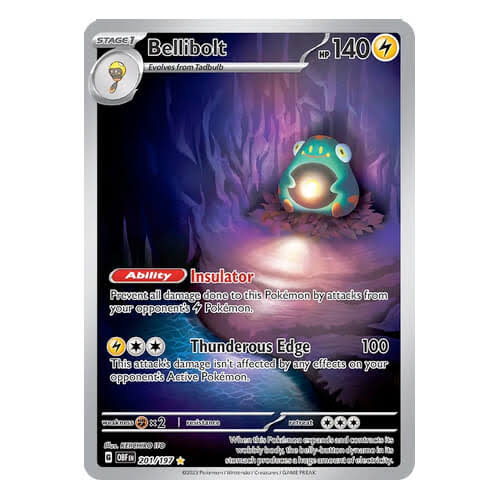 Bellibolt 201/197 Illustration Rare Near Mint - Scarlet and Violet Obsidian Flames