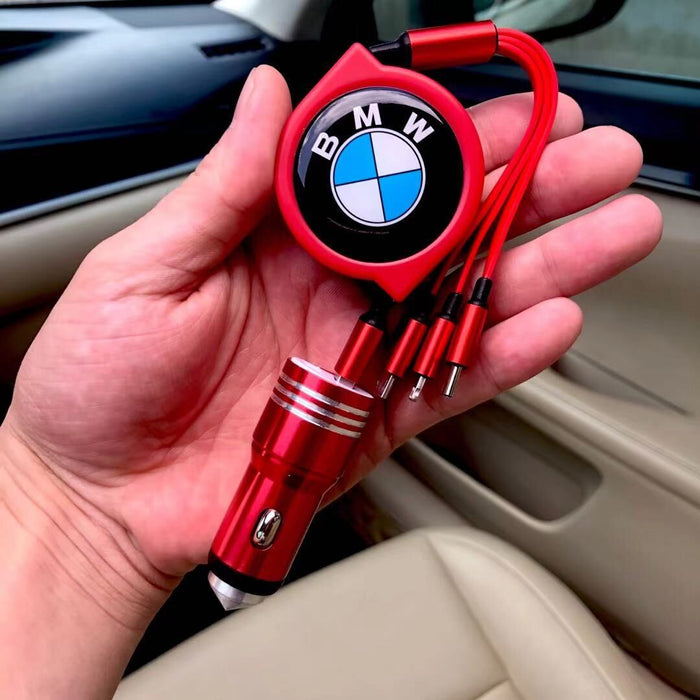 Cable de datos retráctil para coche 3 en 1 + cargador gratuito-ES