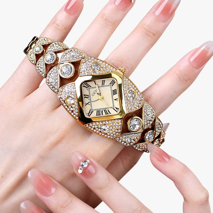 Callie | Reloj elegante 2025 para mujer con caja ligera de diamantes y diseño resistente al agua-ES