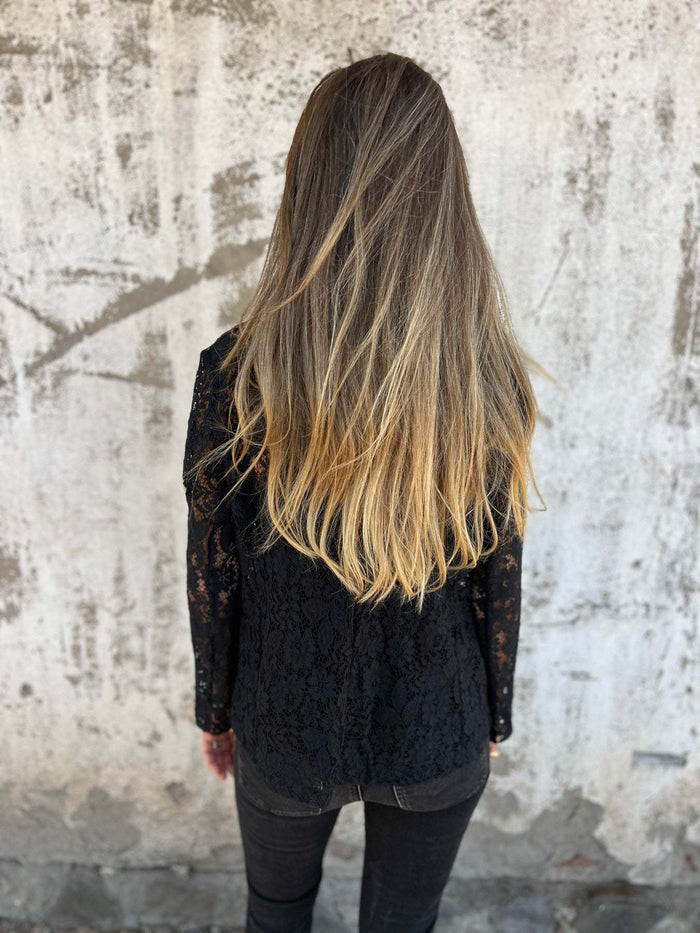Chaqueta de malla de encaje continuo-ES