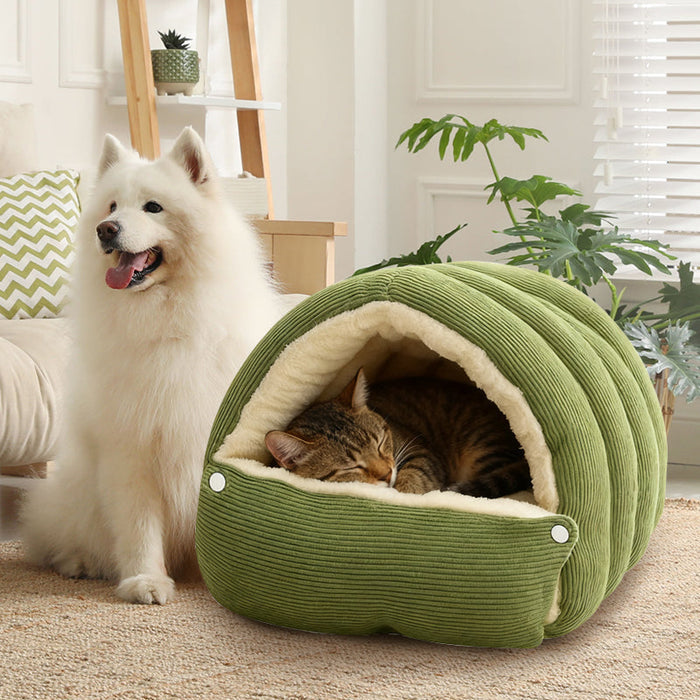 Cómoda y acogedora cama de felpa para mascotas🐱-ES