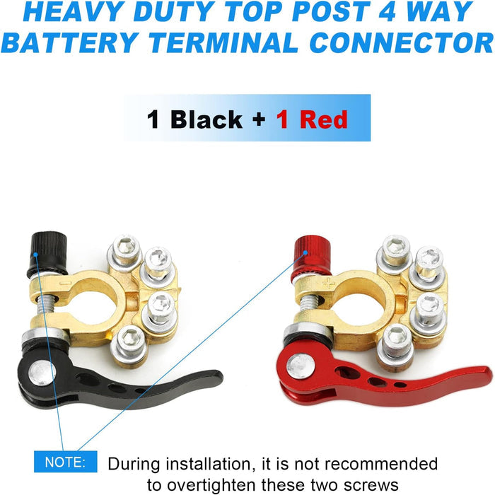 Conector de batería de coche de liberación rápida con cabezal de latón engrosado-ES