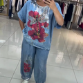 Conjunto estampado mujer, top y pantalón-ES