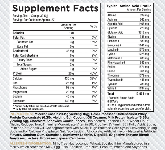 Core Nutritionals Instant Protein Pudding Mix - 17 Srv