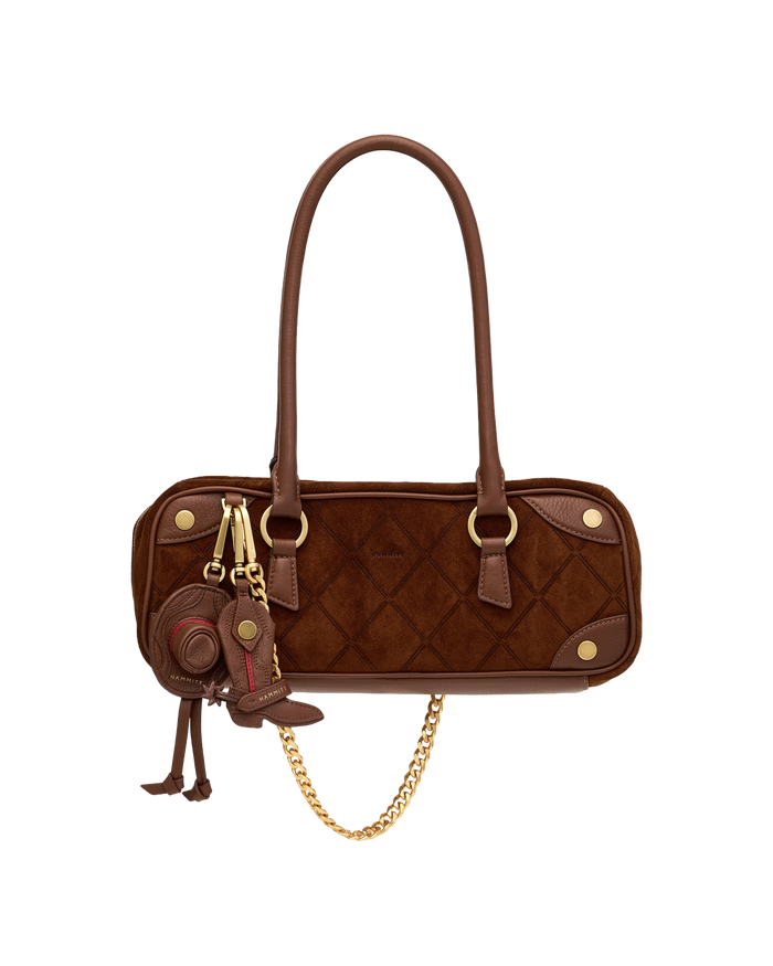 Cowboy Russ Charm | Chocolate Diamond Pebble/Antique Gold