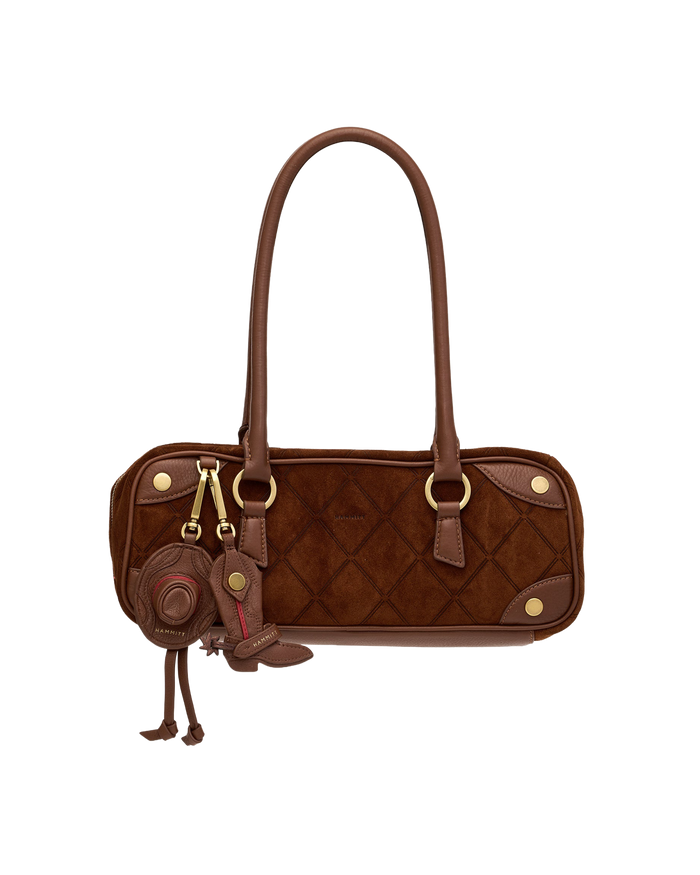 Cowboy Russ Charm | Chocolate Diamond Pebble/Antique Gold