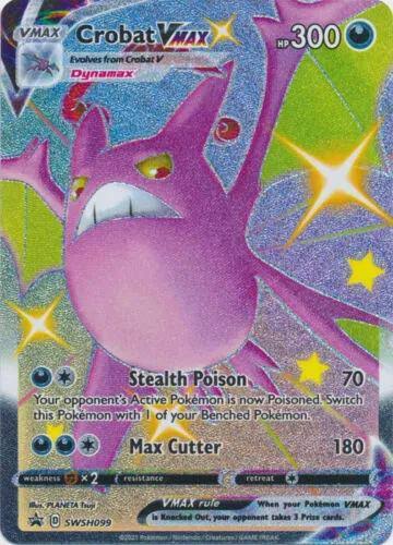 Crobat VMAX Shiny Jumbo Promo Card SWSH099 Near Mint