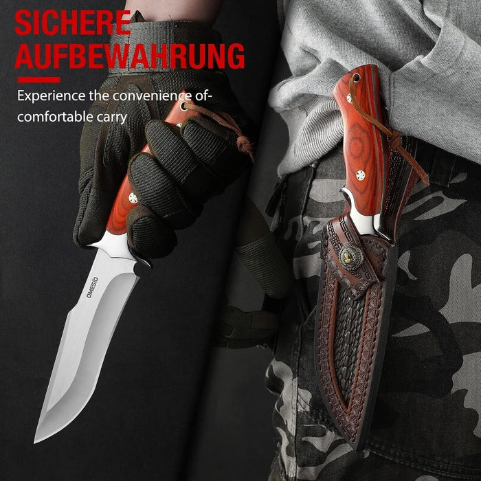🔥Cuchillo alemán Dawn M390 con mango de madera y mango corto-ES