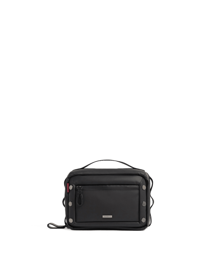 Del-Mar-Dopp-Kit-Black-Nylon-Front-View-2