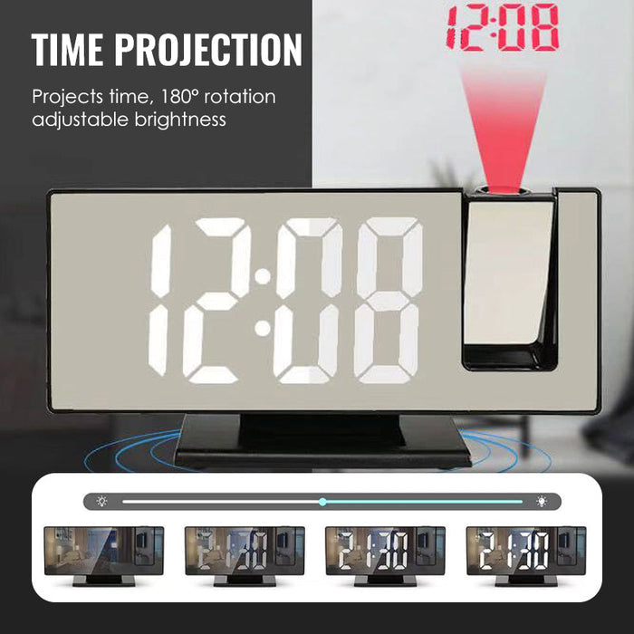 🔥Despertador con pantalla LED espejada-ES
