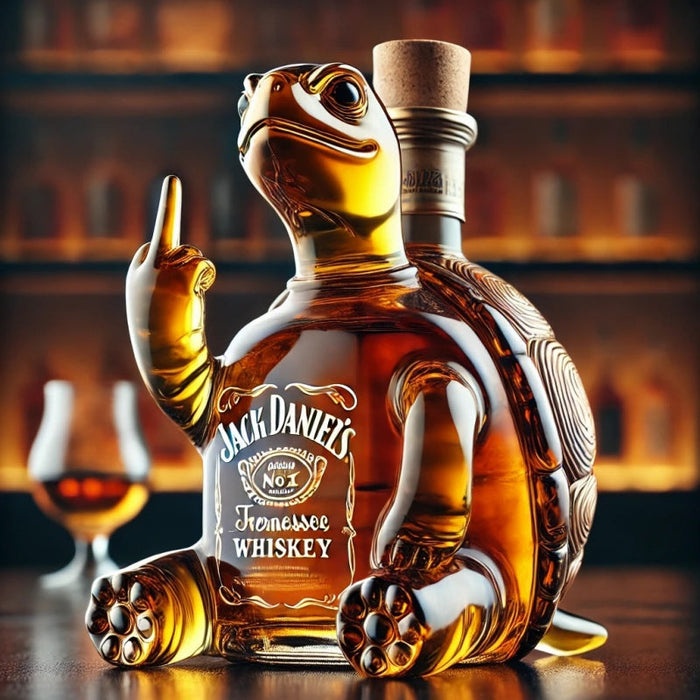 Divertida botella de whisky con forma de tortuga-ES