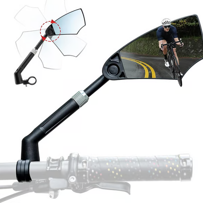 Espejo retrovisor para manillar de bicicleta con ajuste de 360°-ES