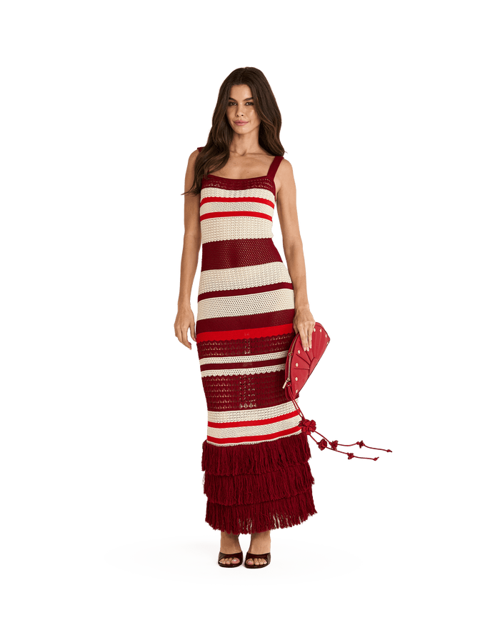 Eve-Falling-Flower-Charm-Chili-Red-Model-View