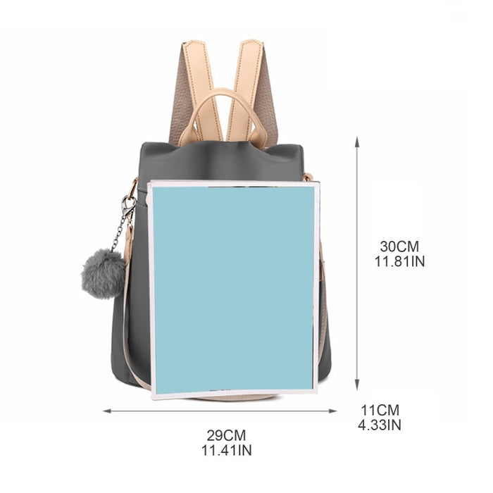 Fashion Basic Anti-theft Backpack Purse Casual Travel Crossbody Bag Handbag