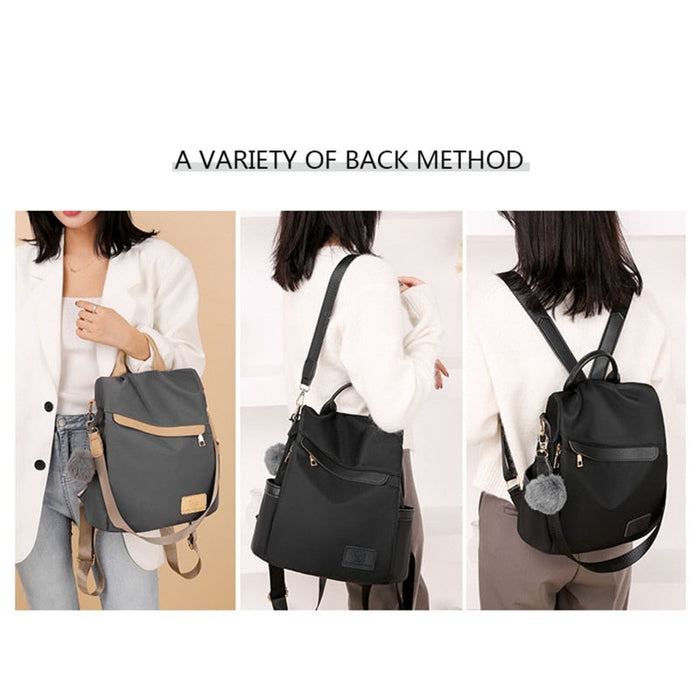 Fashion Basic Anti-theft Backpack Purse Casual Travel Crossbody Bag Handbag