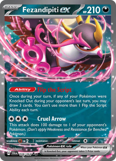 Fezandipiti ex 038/064 Near Mint Double Rare - Scarlet and Violet Shrouded Fable