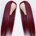 Full Headgear Long Straight Front Lace Wig Smooth Hair