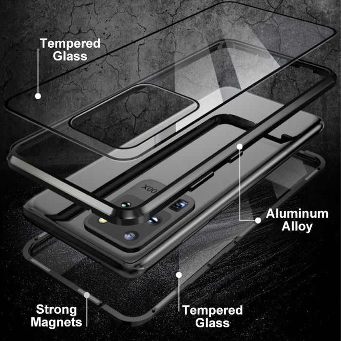 💥Funda magnética de cristal templado, doble cara, para teléfonos Samsung serie S23-S25-ES