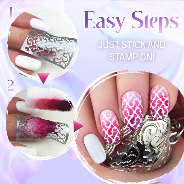 Galaxy Nail Art Stencil Sticker (144 Styles)