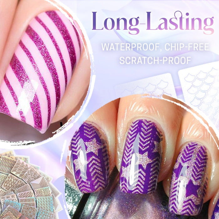 Galaxy Nail Art Stencil Sticker (144 Styles)