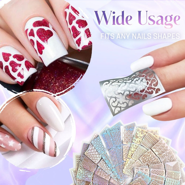 Galaxy Nail Art Stencil Sticker (144 Styles)