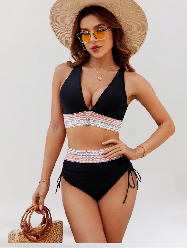 Isa | Conjunto de bikini de cintura alta con control de abdomen-ES