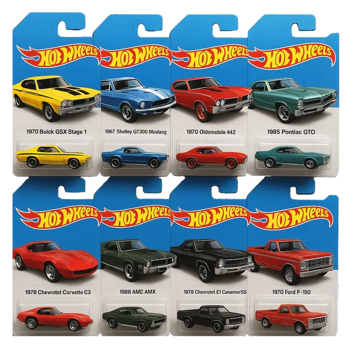 🔥Išpardavimas – 50 % nuolaida🔥 – 🚗„Hot Wheels“ žaislinių automobilių „Muscle“ advento kalendorius – 24 dienos 2025 m.🎄-LT