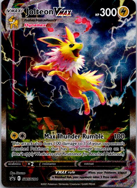 Jolteon VMAX Jumbo Promo Card SWSH184 Near Mint