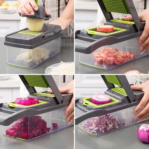🎊 Juego de 16 piezas 🎊 Cortador multifuncional de frutas y verduras-ES