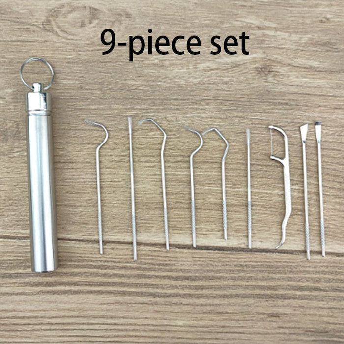 🦷 Juego de palillos de acero inoxidable-ES