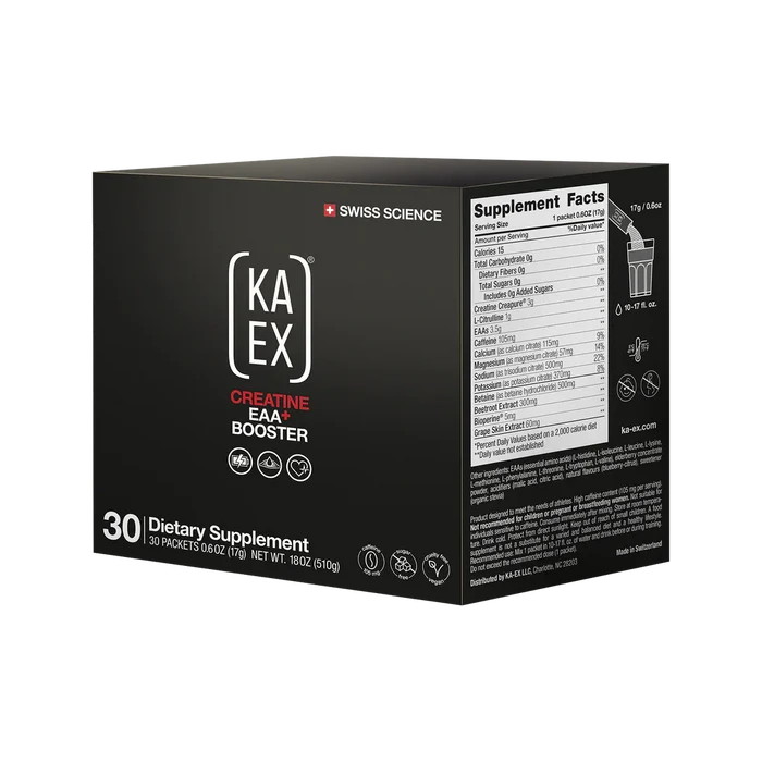 KA-EX® Boost+ — Swiss Pre-Workout with Creapure® Creatine, EAAs & L-Citrulline