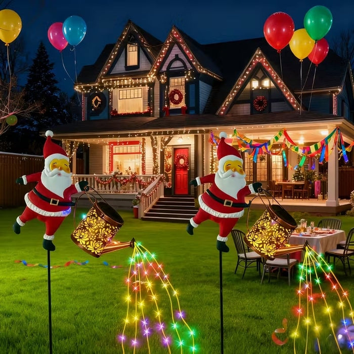 🎅 Kalėdų Senelio saulės lempa - stebuklinga šviesa užpildo jūsų sodą šventiniu spindesiu. ✨-LT