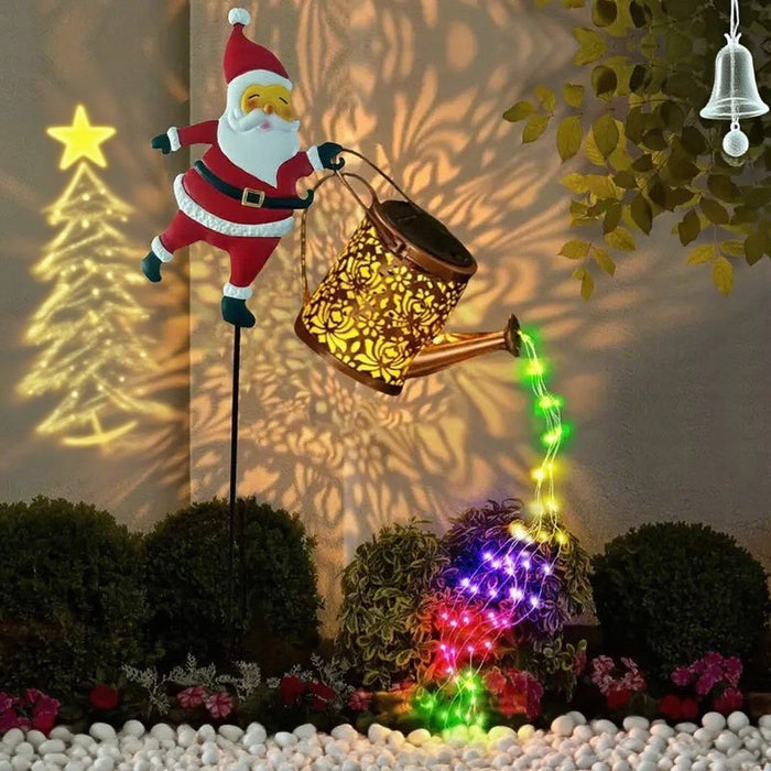 🎅 Kalėdų Senelio saulės lempa - stebuklinga šviesa užpildo jūsų sodą šventiniu spindesiu. ✨-LT