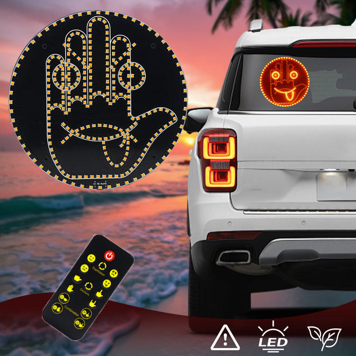 Luz LED de salpicadero con gestos y expresiones para la luneta trasera del coche-ES