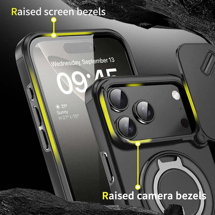 🔥Magnetinis telefono dėklas su žiediniu stovu, skirtas „iPhone“✨-LT