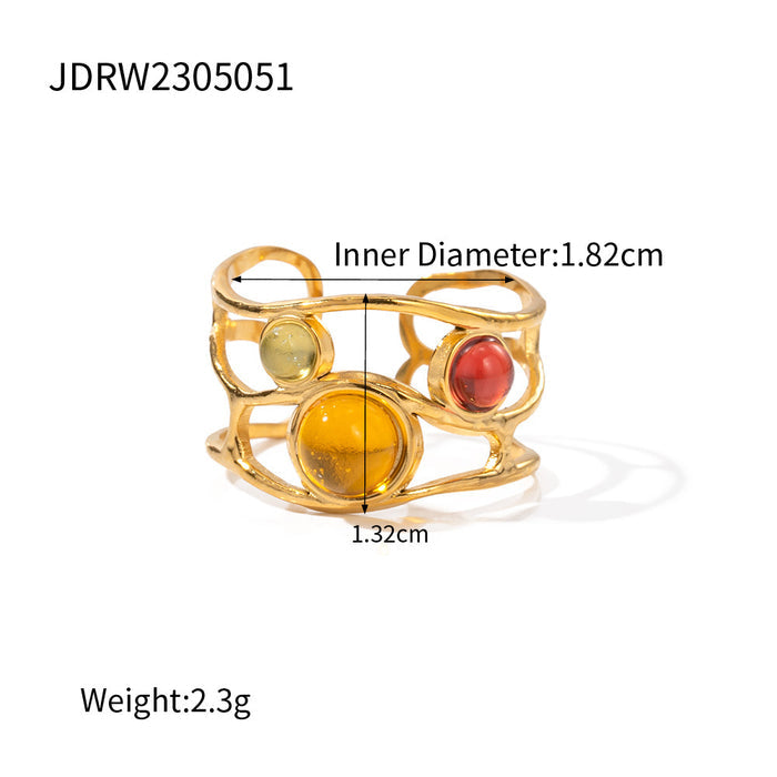 Mesh Design Titanium Split Ring